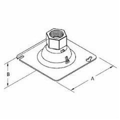 Bridgeport Fittings SFS-75 Swivel Fixture Hanger Malleable Iron 3/4 in Trade Size Square