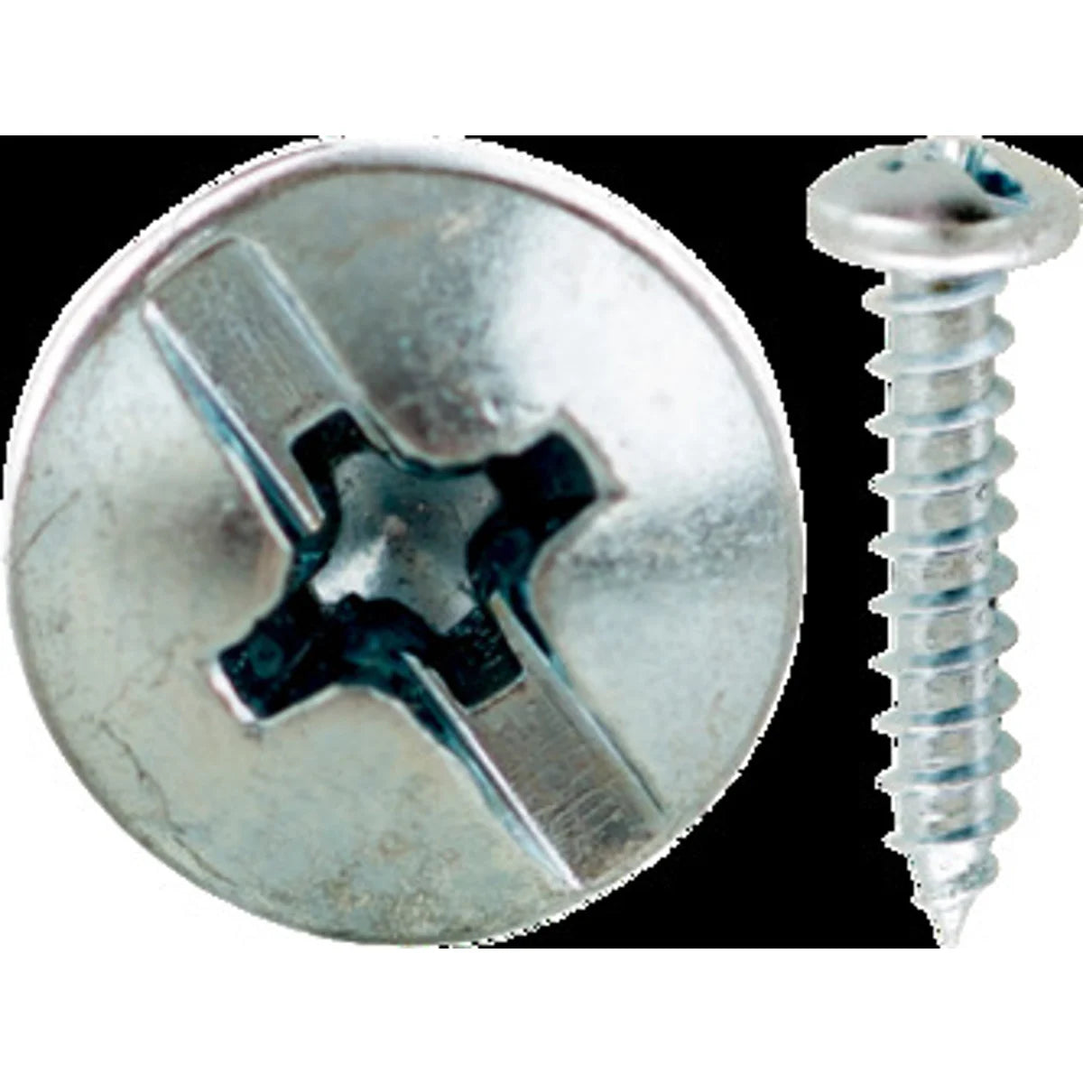 CULLY 19033J 10 x 2 Sheet Metal Screws, Pan Head, Combo Phillips/Slotted, Zinc Plated