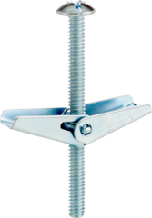 CULLY 58365J 3/16 (10-24) x 4 Toggle Bolts and Wings, Mushroom Head, Phillips/Slotted, Zinc Plated