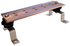 Erico EGBA14412BB Grounding Busbar 12IN 1/4IN X 4IN BUSBAR W/INSULATORS & BRACKETS