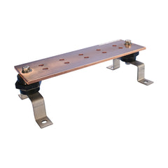 Erico EGBA14412BB Grounding Busbar 12IN 1/4IN X 4IN BUSBAR W/INSULATORS & BRACKETS