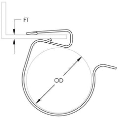 Erico SC2D Cable Snap Clip 3/16 Inch Snap Clip 1/16-3/16 Inch Replacement MPN