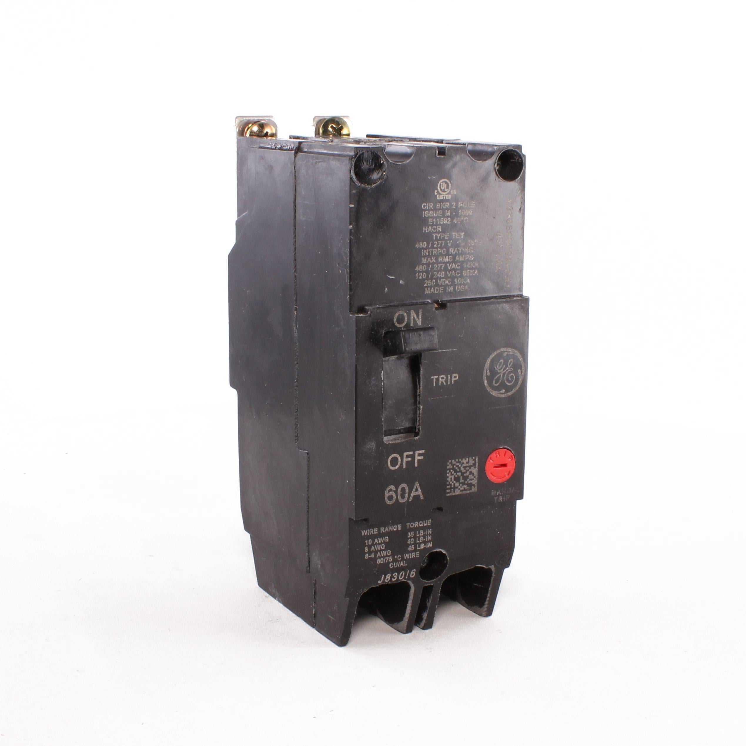 General Electric TEY260 Molded Case Circuit Breaker 60A 2P 277V