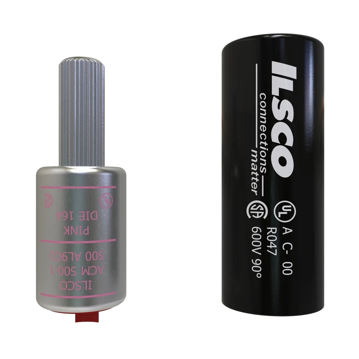 ILSCO ACM-500 Aluminum Compression Pigtail Adaptor, Conductor Size 500, Tin Plated, UL, CSA