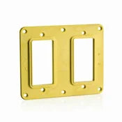 Leviton 3251-Y 2-Gang GFCI/Decora Receptacle Coverplate Yellow