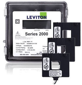 Leviton 2O480-02W Power Meter Kit 277/480V 3PH 4W 200A METER KIT w/3 SPLIT CORE CT