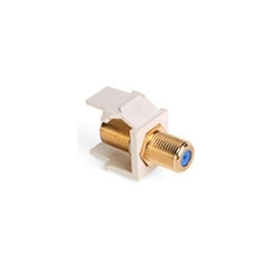 Leviton 40831-BT QuickPort F-Type Adapter, Gold-Plated, Light Almond