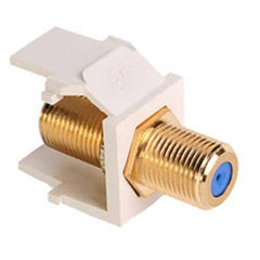 Leviton 40831-BT QuickPort F-Type Adapter, Gold-Plated, Light Almond