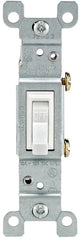 Leviton 1451-WCP Toggle Framed Single-Pole AC Quiet Switch 15A 120V Non-Grounding