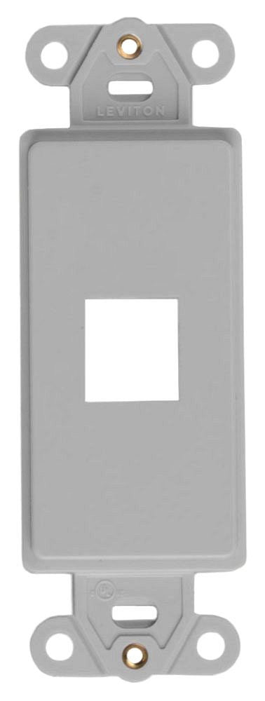 Leviton 41641-GY QuickPort Decora Insert, 1-Port, Gray