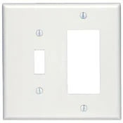 Leviton 80605-T Combination Wall Plate Midway Size Light Almond