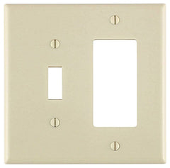 Leviton 80605-T Combination Wall Plate Midway Size Light Almond