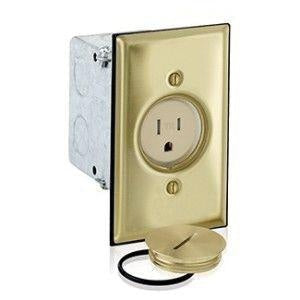 Leviton 5249-TFB Single Tamper Resistant 15A 125VAC Floor Box Receptacle Assembly