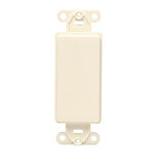 Leviton 80414 Decora Plastic Adapter Plate Blank No Hole With-ears And Two Mounting Screws Brown