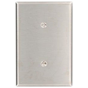 Leviton 84119-40 1-Gang No Device Blank Wallplate Oversized 302 Stainless Steel