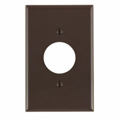 Leviton 80504 1-Gang Single 1.406-Inch Hole Device Receptacle Wallplate, Midway Size, Brown