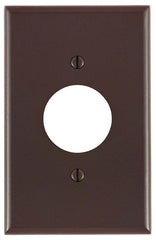 Leviton 80504 1-Gang Single 1.406-Inch Hole Device Receptacle Wallplate, Midway Size, Brown