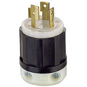 Leviton C2651 Locking Plug 30 Amp 600 Volt NEMA L9-30P 2P 3W