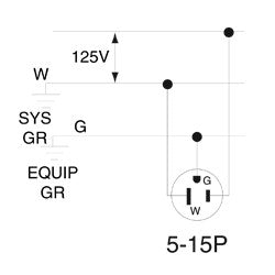 Leviton 5266-PLC 15 Amp 125 Volt NEMA 5-15P Plug Straight Blade