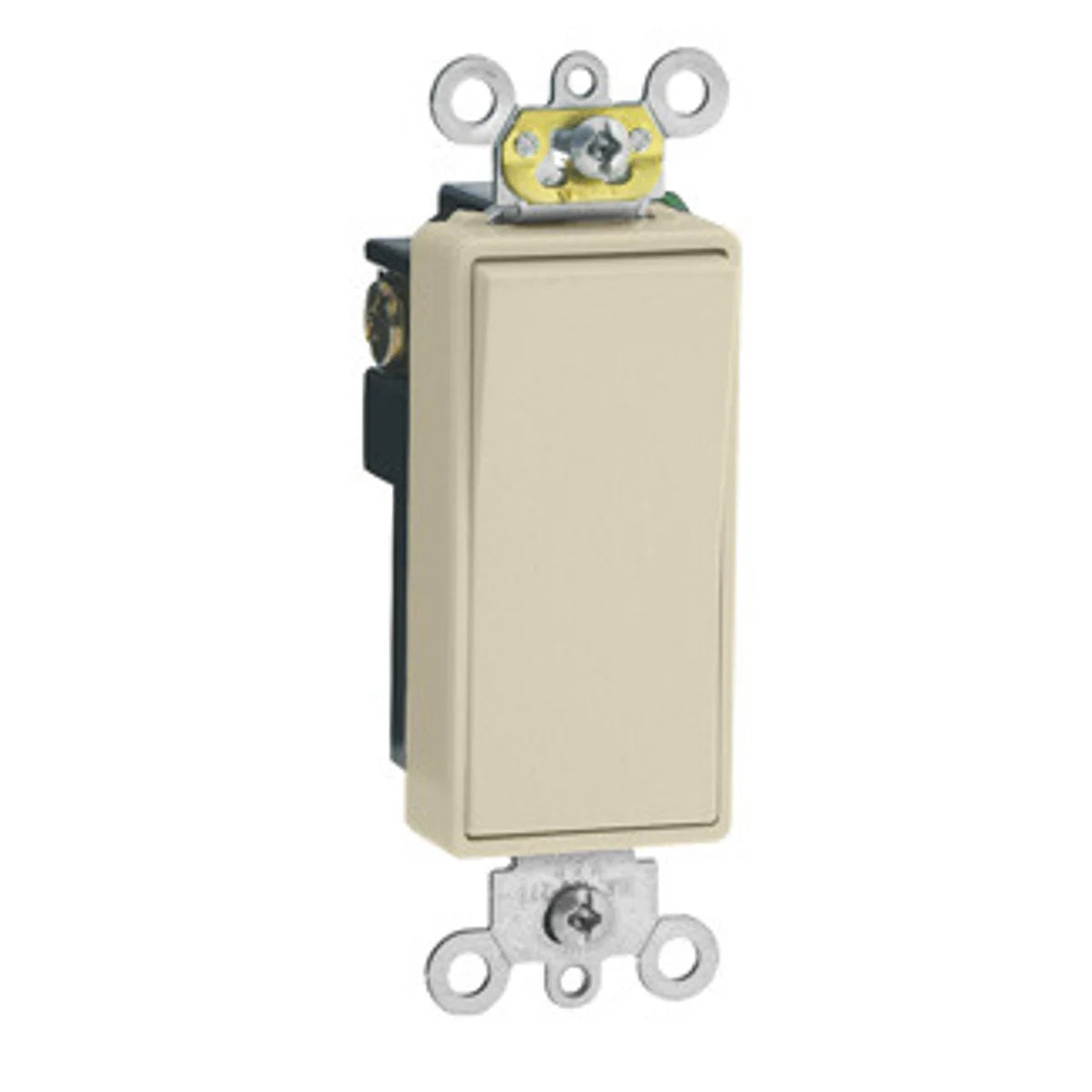 Leviton 5691-2I 15 Amp 120/277 Volt Decora Plus Rocker 1-Pole Commercial Spec Grade Self Ivory AC Quiet Switch