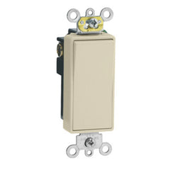 Leviton 5691-2I 15 Amp 120/277 Volt Decora Plus Rocker 1-Pole Commercial Spec Grade Self Ivory AC Quiet Switch