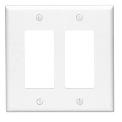 Leviton 80611 3-Gang Decora Midway Size Smooth Plastic Wallplate, Brown