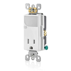 Leviton T6525-W Decora Combination Decora Tamper Resistant Receptacle With LED Guide Light 15A 125V