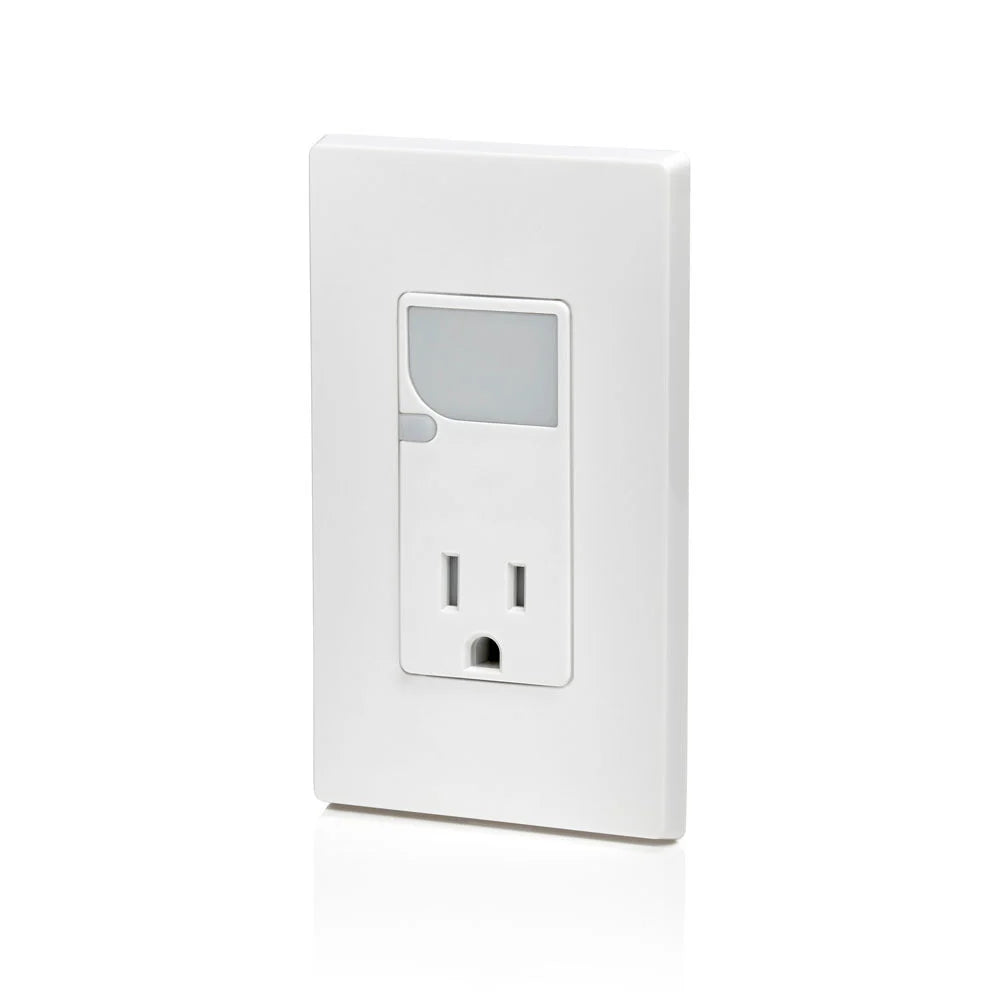 Leviton T6525-W Decora Combination Decora Tamper Resistant Receptacle With LED Guide Light 15A 125V