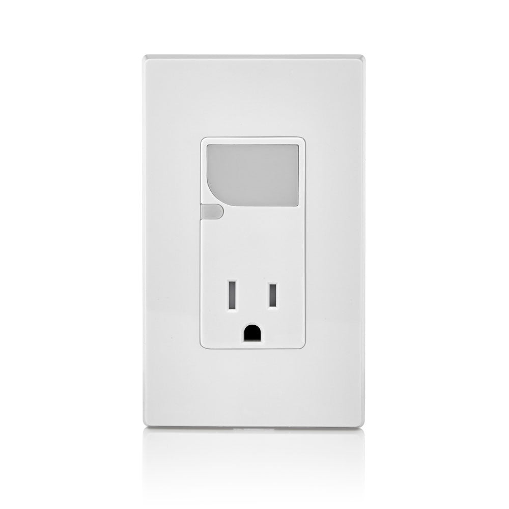 Leviton T6525-W Decora Combination Decora Tamper Resistant Receptacle With LED Guide Light 15A 125V