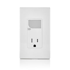 Leviton T6525-W Decora Combination Decora Tamper Resistant Receptacle With LED Guide Light 15A 125V