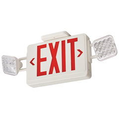 Lithonia Lighting ECR-LED-M6 LED Exit Unit Combo, Red Letters, Thermoplastic - Ivory White