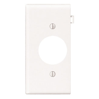 Leviton PSE7-W 1-Gang White Thermoplastic Nylon Device Mount Sectional Receptacle Wallplate