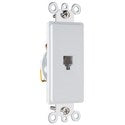 ON-Q/LEGRAND 26TE14W Wallplate 1-Gang Rectangular (1) 4-Conductor 2-Line RJ11 Telephone Jack