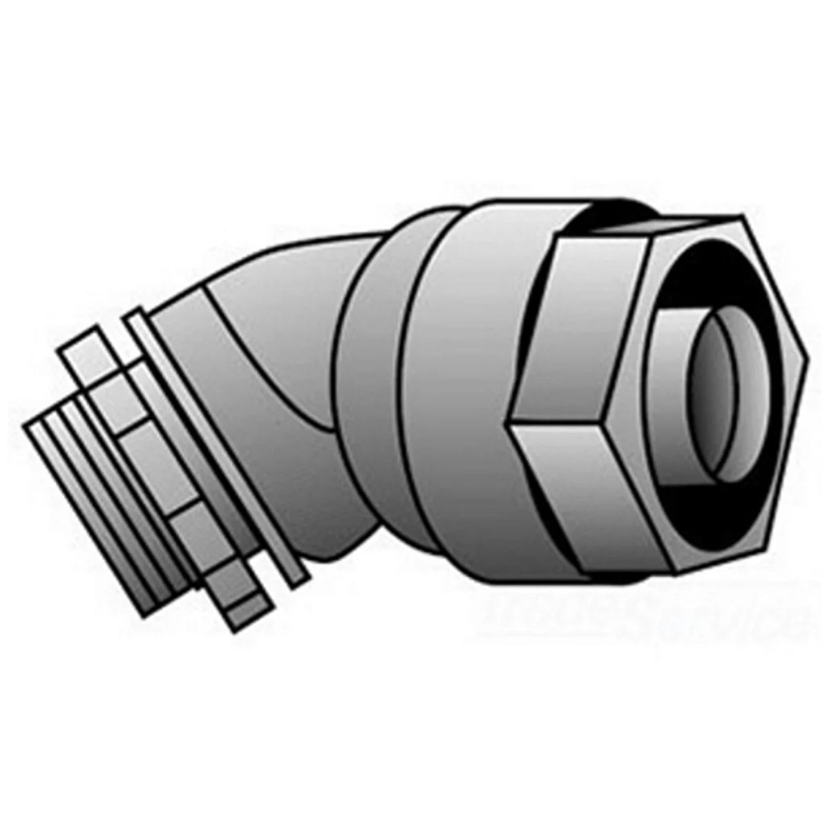 O-Z/Gedney 4Q-438 3/8 Inch 45 Degree LFMC Connector