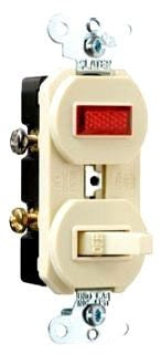 Pass & Seymour 692I Combination Switch and Pilot Light 15 Amps 120 Volt