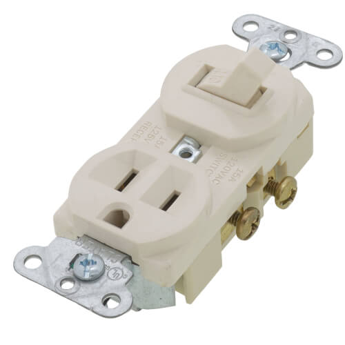 Pass & Seymour 691LA Combination Switch and Receptacle 15A 120V AC