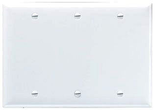 Pass & Seymour SP33LA 3Gang Wall Plate, Blank, Standard - Light Almond