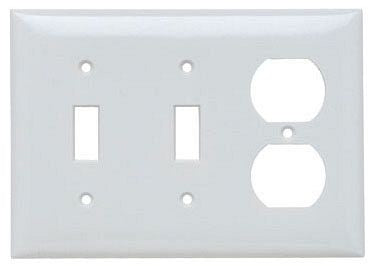 Pass & Seymour SP28W Wall Plate Combination 3 Gang 2 Toggle 1 Duplex