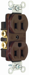 Pass & Seymour CRB5262 Construction Spec Grade Duplex Receptacle Back & Side Wire 15Amp 125Volt Brown