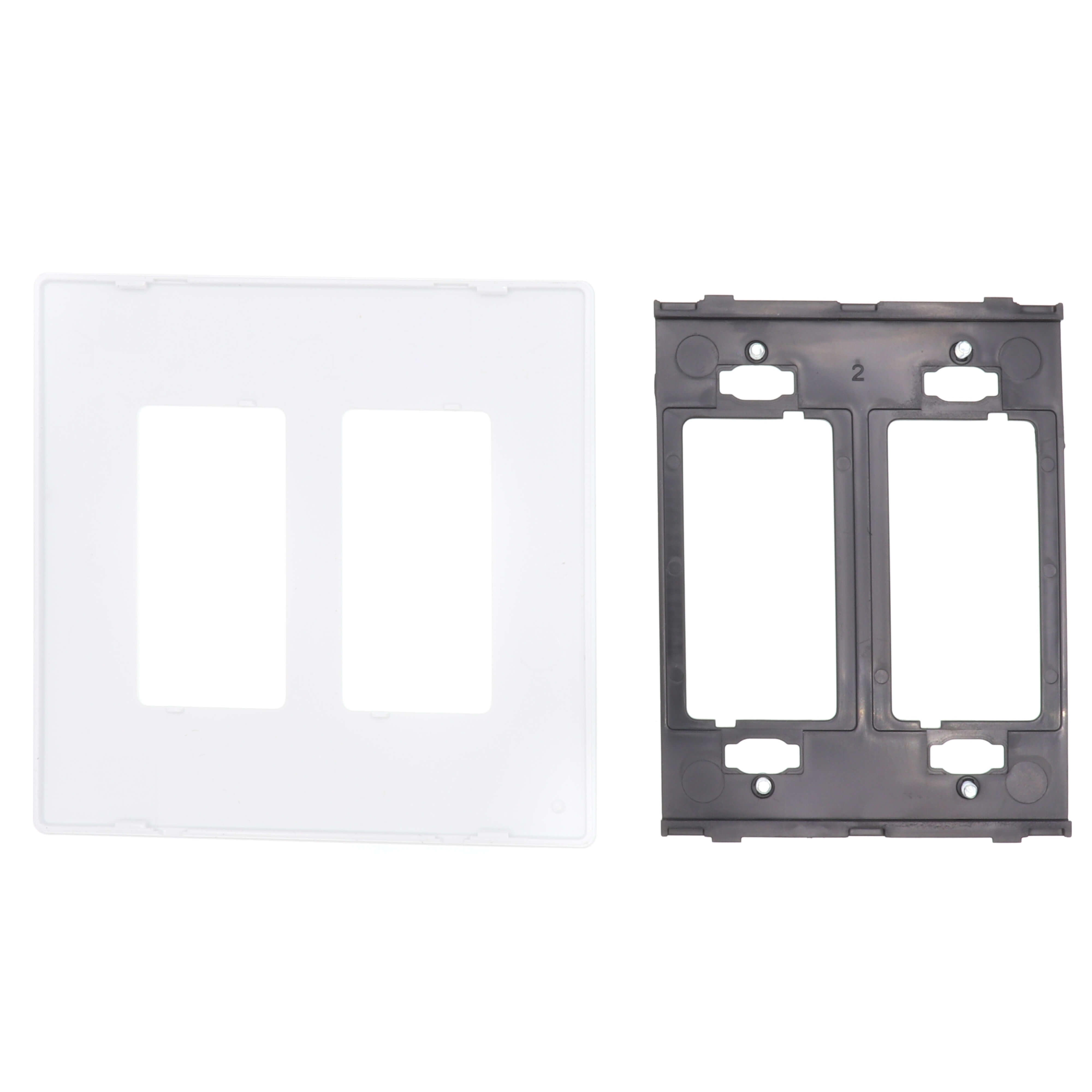 Pass & Seymour RWP262W Screwless Wallplate 2-Gang White