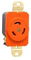 Pass & Seymour IGL620R Turnlok Single Receptacle, 20A 250V Isolated Ground