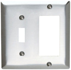 Pass & Seymour SS126 Faceplate SS 2 Gang SS Light Switch & Motion Sensor