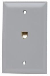 Pass & Seymour TPTE1GRY Wall Plate and Telephone Jack Power 1G1RJ11 4-CONDUCTOR REPLACEMENT MPN