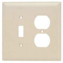 Pass & Seymour TPJ18I Wall Plate Combination Jumbo Ivory