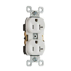 Pass & Seymour TR20GRY 20 Amp 125 VAC 2-Pole 3-Wire NEMA 5-20R Gray Nylon Tamper-Resistant Duplex Receptacle