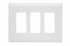 Pass & Seymour TPJ263W 3 Gang Jumbo Decorator Wall Plate White