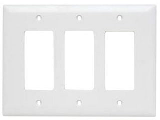 Pass & Seymour TPJ263W 3 Gang Jumbo Decorator Wall Plate White