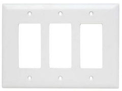 Pass & Seymour TPJ263W 3 Gang Jumbo Decorator Wall Plate White