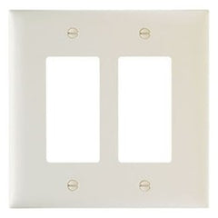 PASS & SEYMOUR TPJ262LA Wallplate Unbreakable Decorator 2-Gang 5.125 Width x 5.06 Height