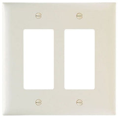 PASS & SEYMOUR TPJ262LA Wallplate Unbreakable Decorator 2-Gang 5.125 Width x 5.06 Height